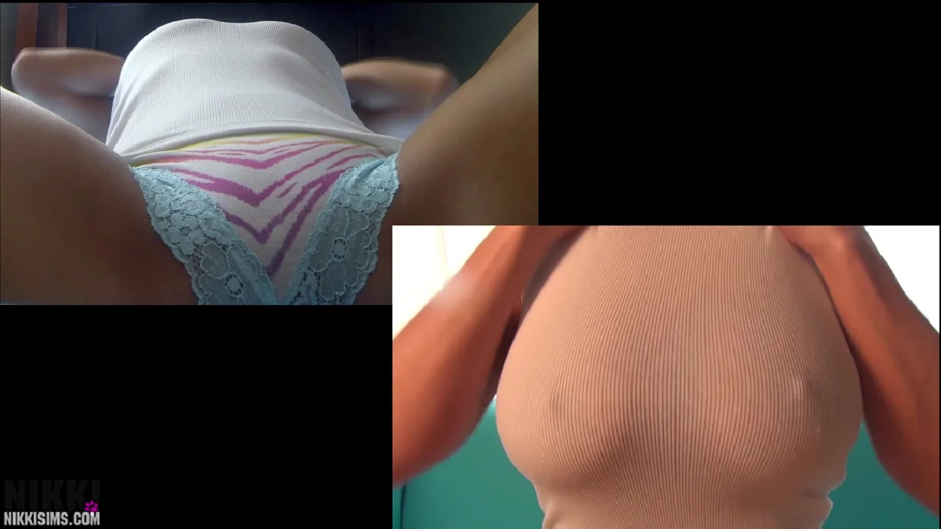NikkiSims Wet Tee Dual Both Angles XXX